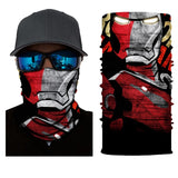 Foulard 3D avec motifs, écharpe tour de cou, bandana tête de mort, joker