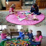 Sac de rangement de jouets, legos, tapis refermable jusqu'à 1,5m de large
