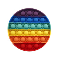 Pop it, papier bulle réutilisable, jeu antistress arc en ciel en silicone