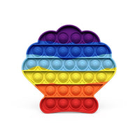 Pop it, papier bulle réutilisable, jeu antistress arc en ciel en silicone