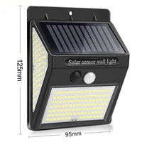 Lampe solaire 144 LEDs extérieure. Détecteur de mouvement, lampadaire mural waterproof