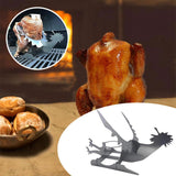 Support original pour poulet au barbecue, en forme de moto avec lunettes de soleil