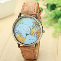 Montre mappemonde pour les voyageurs (7 couleurs disponibles)