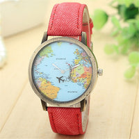 Montre mappemonde pour les voyageurs (7 couleurs disponibles)