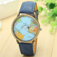 Montre mappemonde pour les voyageurs (7 couleurs disponibles)