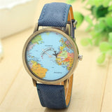 Montre mappemonde pour les voyageurs (7 couleurs disponibles)