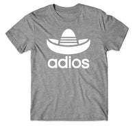 Tee shirt humoristique Adios, parodie de Adidas