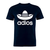 Tee shirt humoristique Adios, parodie de Adidas