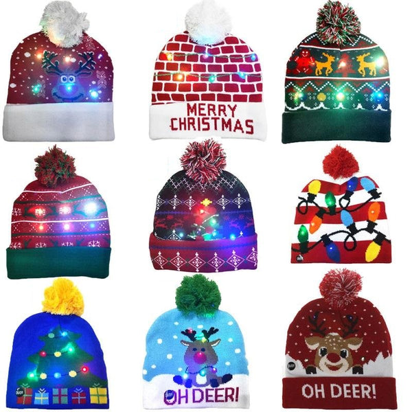 Bonnet de Noël lumineux qui clignote