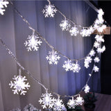 Guirlande lumineuse avec flocons de neige ou points lumineux