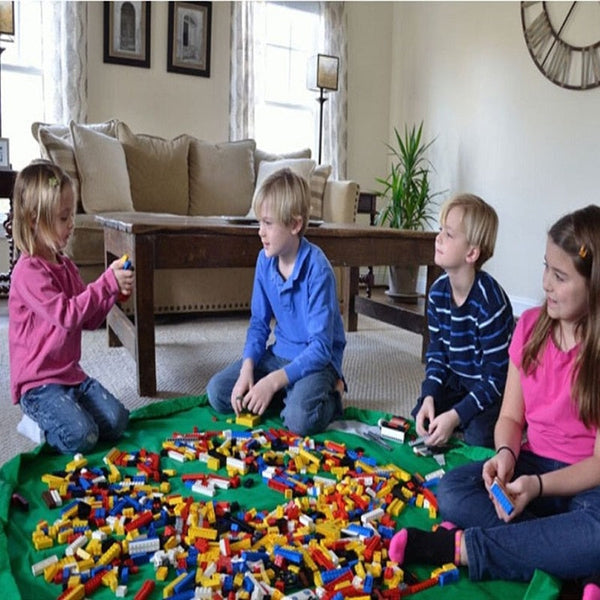 Panier de rangement pour jouets et tapis de jeu-Sac de rangement Lego sac  de rangement