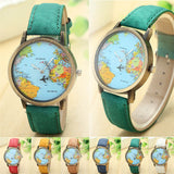 Montre mappemonde pour les voyageurs (7 couleurs disponibles)