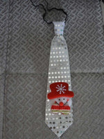 Cravate de Noël lumineuse et colorée qui clignote (père noël, bonhomme de neige, sapin, flocons, etc)