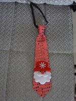 Cravate de Noël lumineuse et colorée qui clignote (père noël, bonhomme de neige, sapin, flocons, etc)
