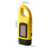 Lampe de poche solaire et à dynamo. Torche 3 LED d'urgence, rechargeable à manivelle avec mousqueton