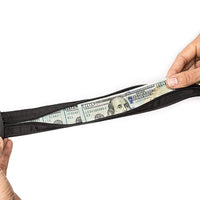 Ceinture avec cachette intégrée pour billets, poche intérieure à fermeture éclair pour mettre de l'argent