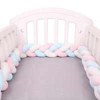 Tour de lit original tressé pour bébé en velours côtelé. Tresse de 1 à 4m protection pour berceau
