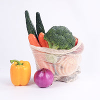 3 sacs de courses réutilisables en tissu pour fruits et légumes. Sachets écologiques