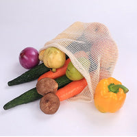 3 sacs de courses réutilisables en tissu pour fruits et légumes. Sachets écologiques