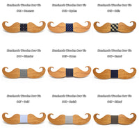 Moustache nœud papillon en bois original pour homme