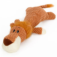 Jouets peluches animaux pour chien : Lion Éléphant Chien