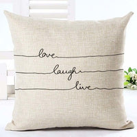 Housses de coussins design, noir et blanc style nordique, love, panda, citations 45x45cm