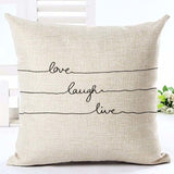 Housses de coussins design, noir et blanc style nordique, love, panda, citations 45x45cm