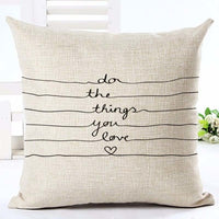 Housses de coussins design, noir et blanc style nordique, love, panda, citations 45x45cm