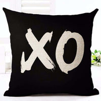 Housses de coussins design, noir et blanc style nordique, love, panda, citations 45x45cm