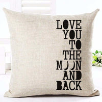 Housses de coussins design, noir et blanc style nordique, love, panda, citations 45x45cm