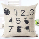 Housses de coussins design, noir et blanc style nordique, love, panda, citations 45x45cm