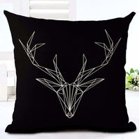 Housses de coussins design, noir et blanc style nordique, love, panda, citations 45x45cm