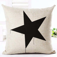 Housses de coussins design, noir et blanc style nordique, love, panda, citations 45x45cm