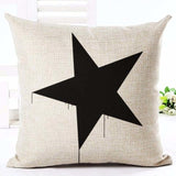 Housses de coussins design, noir et blanc style nordique, love, panda, citations 45x45cm
