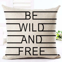Housses de coussins design, noir et blanc style nordique, love, panda, citations 45x45cm
