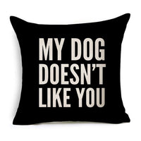 Housses de coussins design, noir et blanc style nordique, love, panda, citations 45x45cm