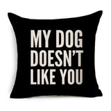 Housses de coussins design, noir et blanc style nordique, love, panda, citations 45x45cm