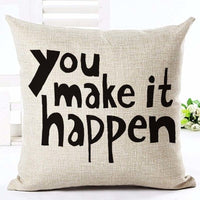 Housses de coussins design, noir et blanc style nordique, love, panda, citations 45x45cm