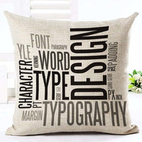 Housses de coussins design, noir et blanc style nordique, love, panda, citations 45x45cm