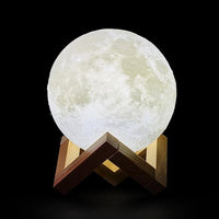 Lampe Lune 3D, veilleuse rechargeable à LED