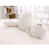 Peluche chat obèse, 30 à 50cm. Coussin chat persan mignon