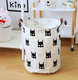 Panier à linge sale souple noir et blanc, sac de rangement, 50x40cm