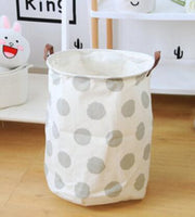 Panier à linge sale souple noir et blanc, sac de rangement, 50x40cm