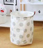 Panier à linge sale souple noir et blanc, sac de rangement, 50x40cm