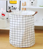 Panier à linge sale souple noir et blanc, sac de rangement, 50x40cm