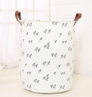 Panier à linge sale souple noir et blanc, sac de rangement, 50x40cm