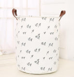 Panier à linge sale souple noir et blanc, sac de rangement, 50x40cm