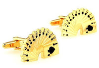 Boutons de manchettes Cartes Poker, Dollar, Euro, roulette, jeton, dés, dominos