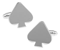 Boutons de manchettes Cartes Poker, Dollar, Euro, roulette, jeton, dés, dominos