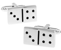 Boutons de manchettes Cartes Poker, Dollar, Euro, roulette, jeton, dés, dominos
